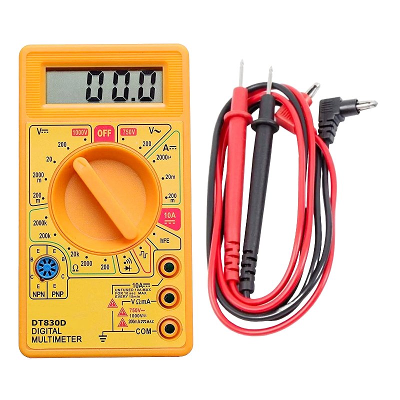 DT830D Pocket Multimeter with LCD – For Voltage, Current & Resistance Measurement